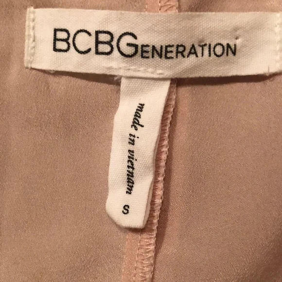 BCBGeneration Blush Pink Ruffle Dress - Picture 3 of 5